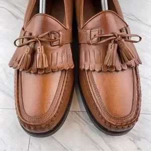 •Johnston & Murphy Aragon Loafer Brown Mens SZ 12 Leather Kiltie Tassel 20-3370 Johnston & Murphy Aragon Loafer Brown Mens SZ 12 Leather  main image 2